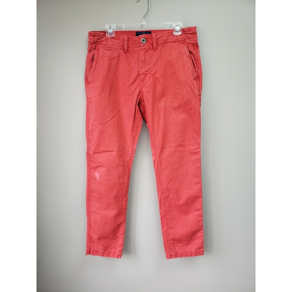 American Eagle Slim Khaki Pants Trousers Size 32 x 30 Red
